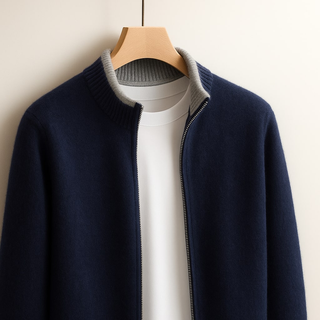 CRAWFORD DALLAS | ZIP-UP KNIT JACKET