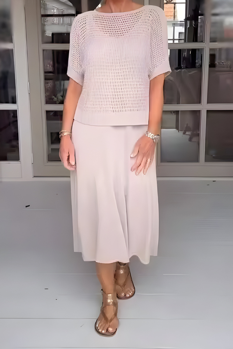 Karen | Dress with Knit Top & Flowing Skirt