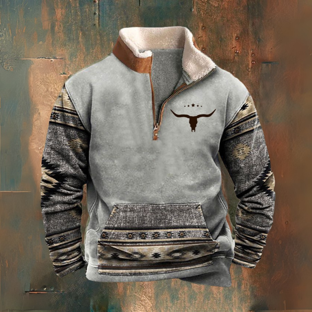 CRAWFORD DALLAS | PULLOVER WITH HALF-ZIP FOR AUTUMN