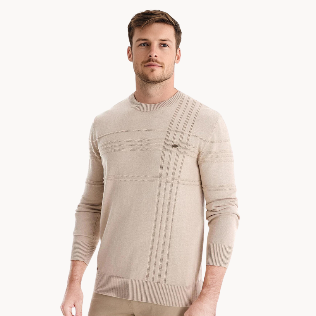 CRAWFORD DALLAS | MEN'S CHECK PATTERN KNITWEAR