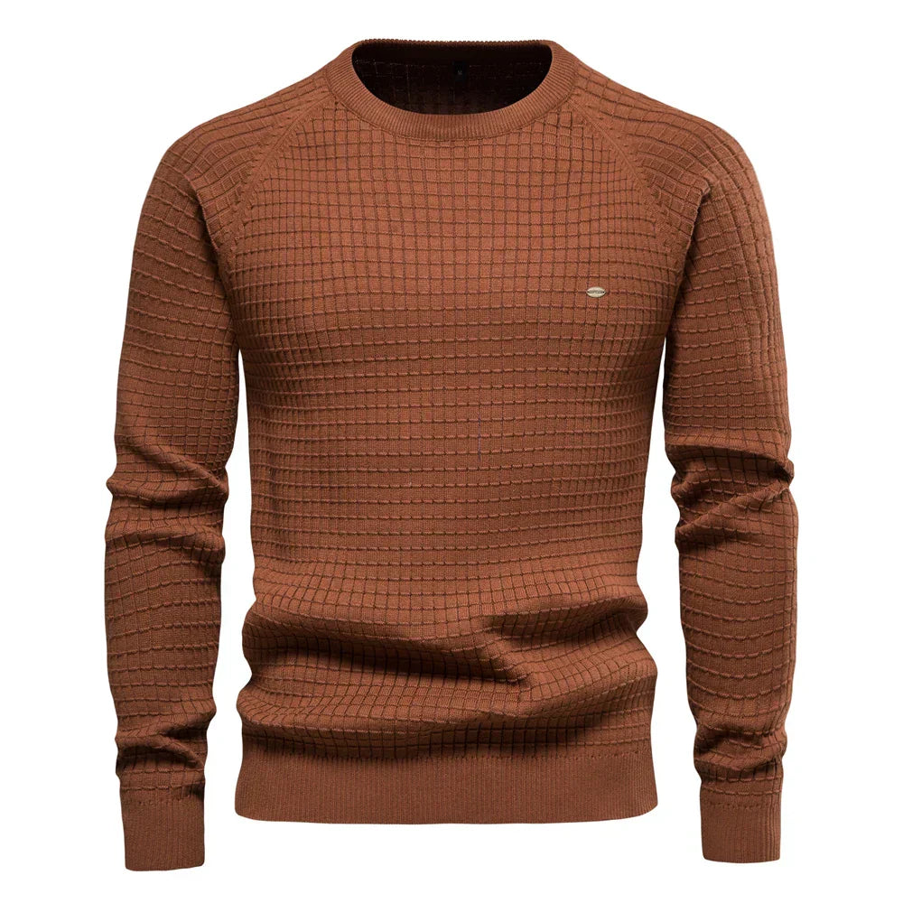 CRAWFORD DALLAS | MEN'S CHECKERED PATTERN PULLOVER