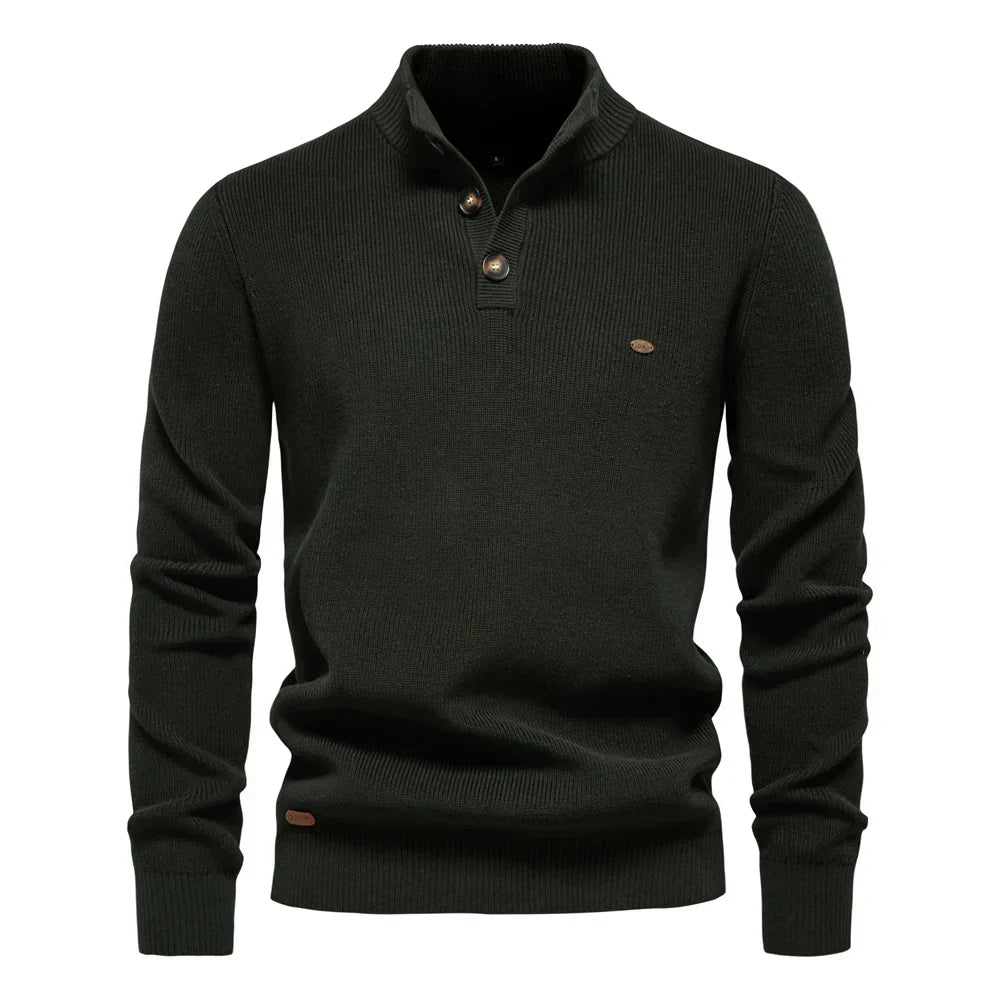 CRAWFORD DALLAS | MEN'S PULLOVER WITH BUTTON DESIGN