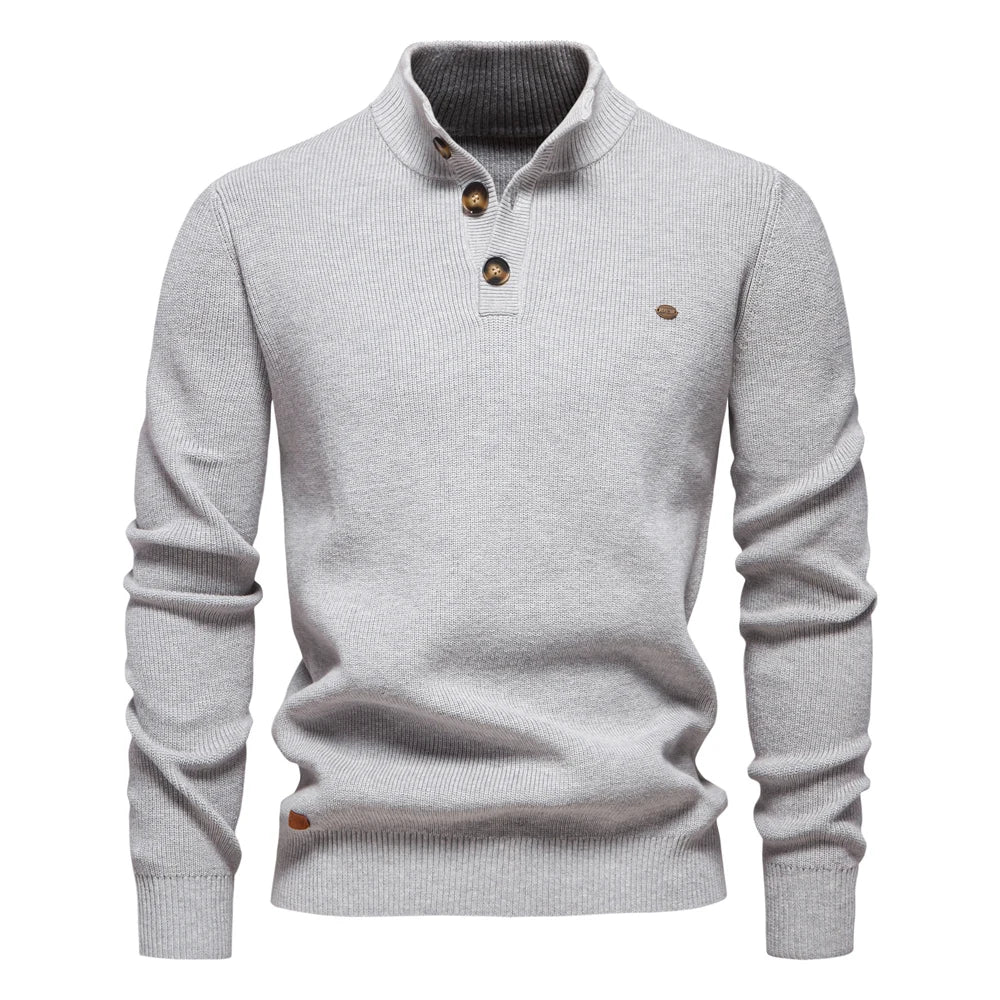CRAWFORD DALLAS | MEN'S PULLOVER WITH BUTTON DESIGN