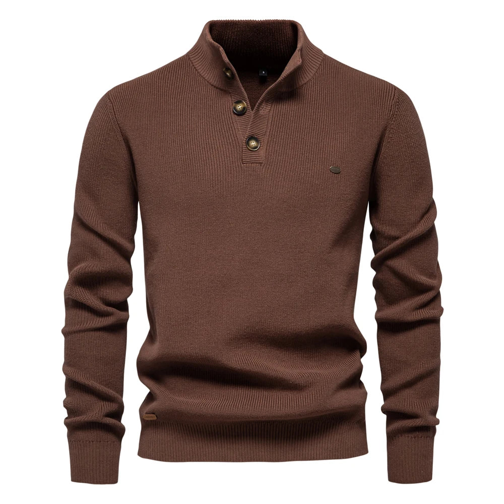 CRAWFORD DALLAS | MEN'S PULLOVER WITH BUTTON DESIGN