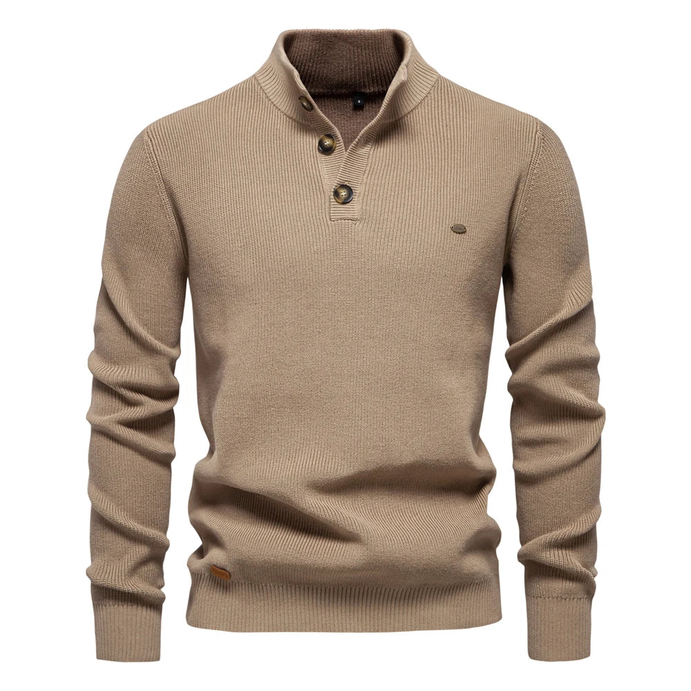 CRAWFORD DALLAS | MEN'S PULLOVER WITH BUTTON DESIGN