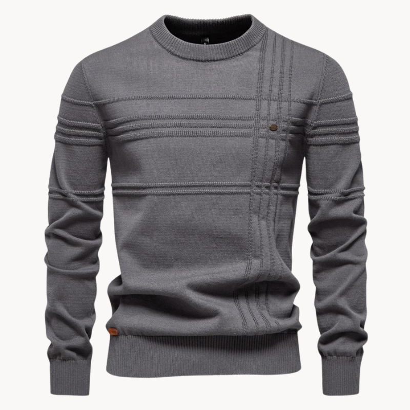 CRAWFORD DALLAS | MEN'S CHECK PATTERN KNITWEAR