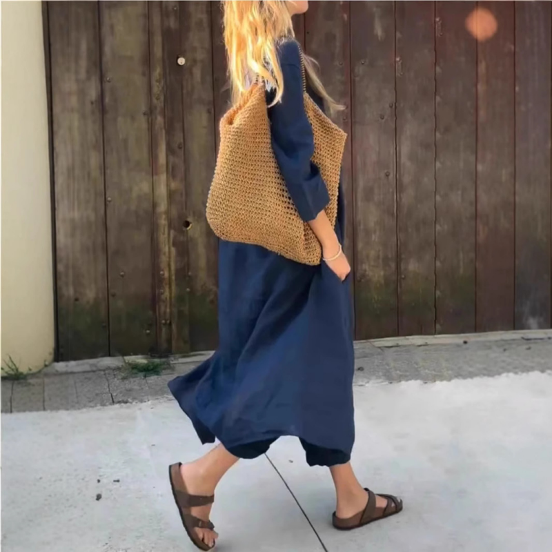 Abby | 2-Piece Set With Loose Pockets And V-Neck