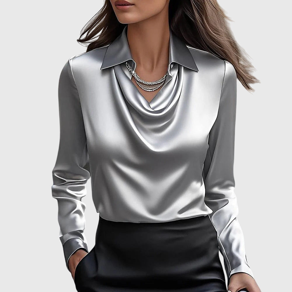 Sylvie | Blouse with luxurious shine