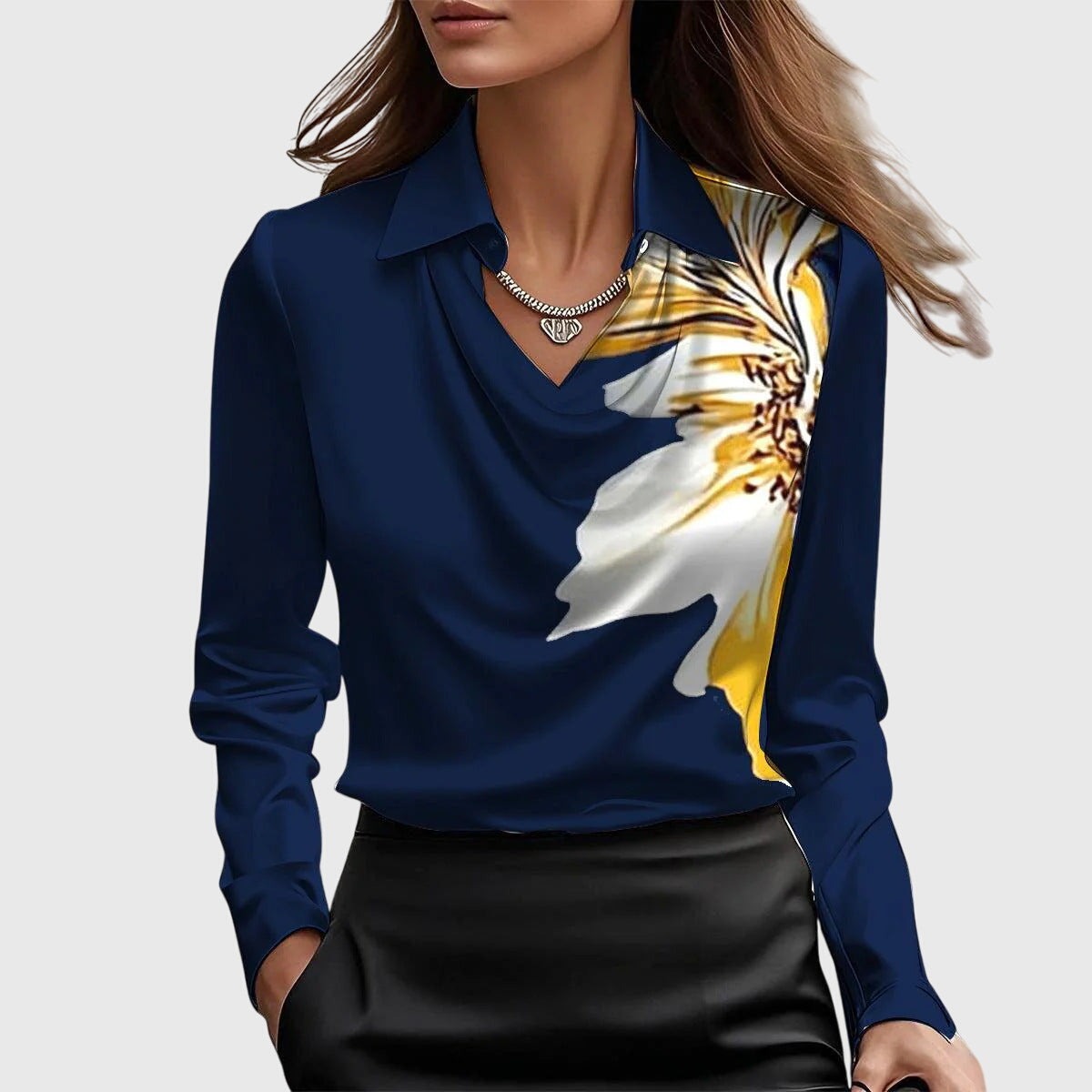 Sylvie | Blouse with luxurious shine