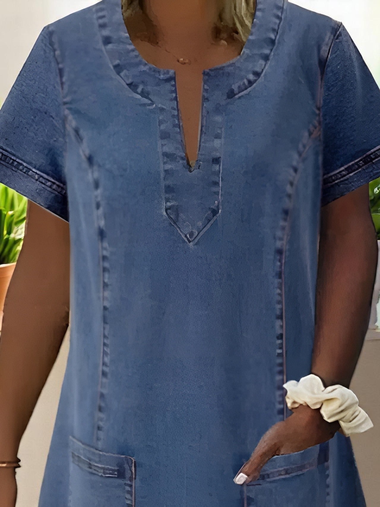 Julia | Elegant Denim Dress with Pockets
