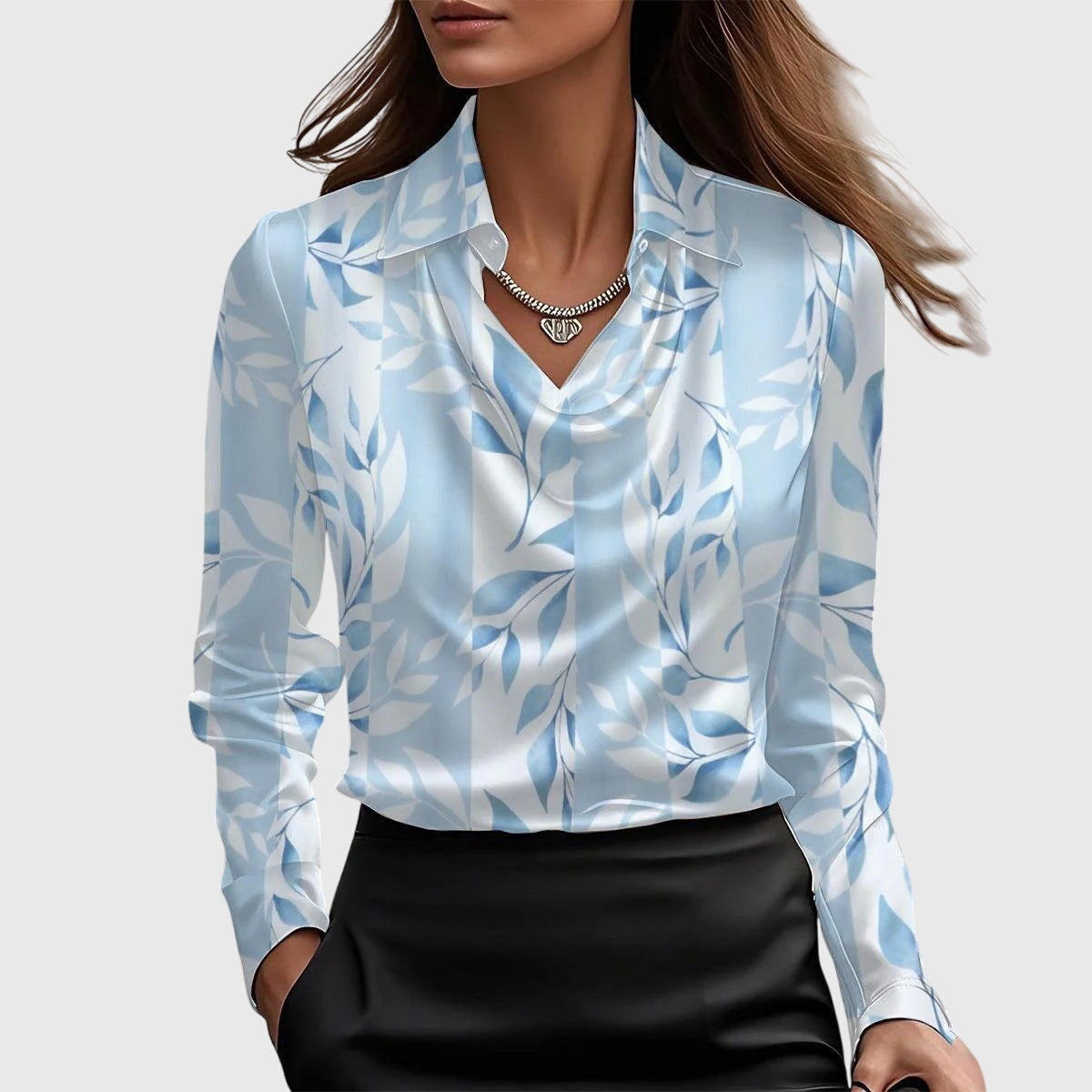 Sylvie | Blouse with luxurious shine