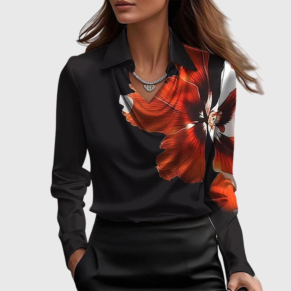 Sylvie | Blouse with luxurious shine